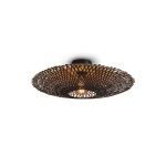 Good&Mojo Plafondlamp Kalimantan Bamboe Zwart M| Geschikt voor 1x E27 